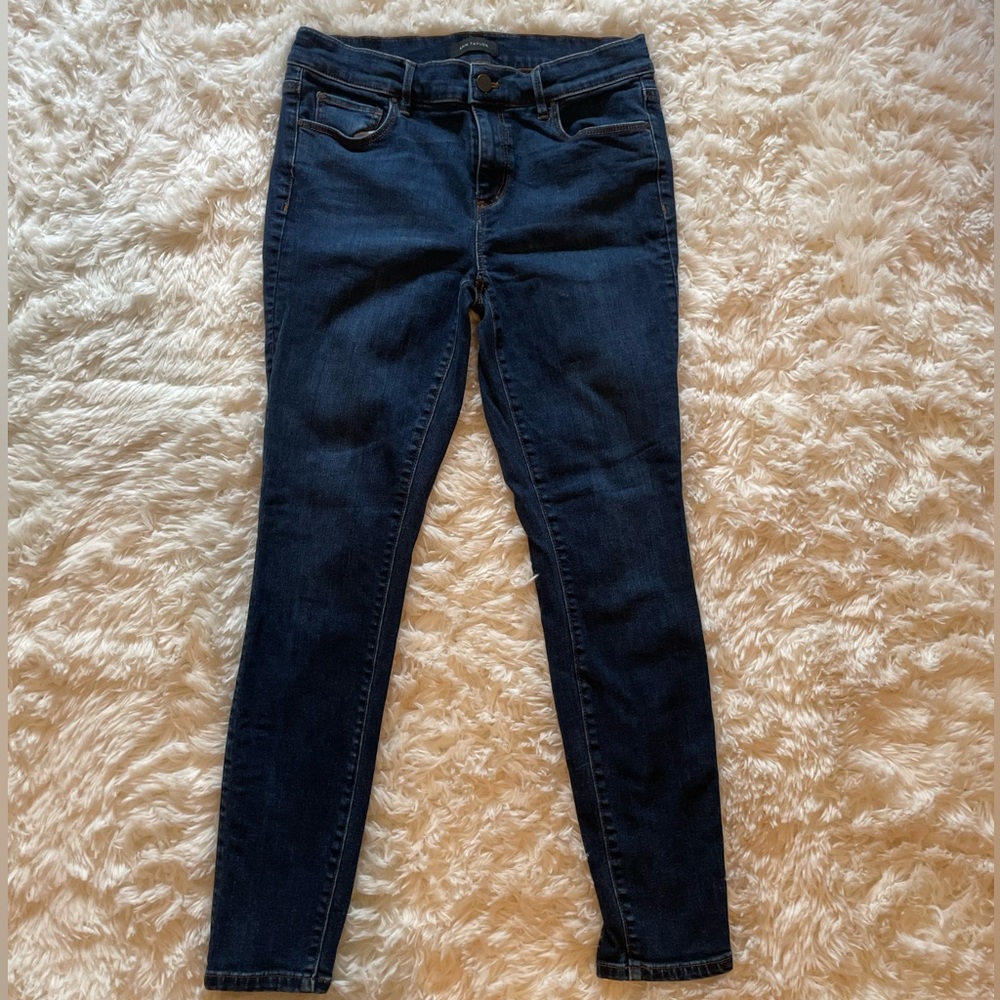 Ann Taylor Blue Skinny Jeans with Stretchy Fit